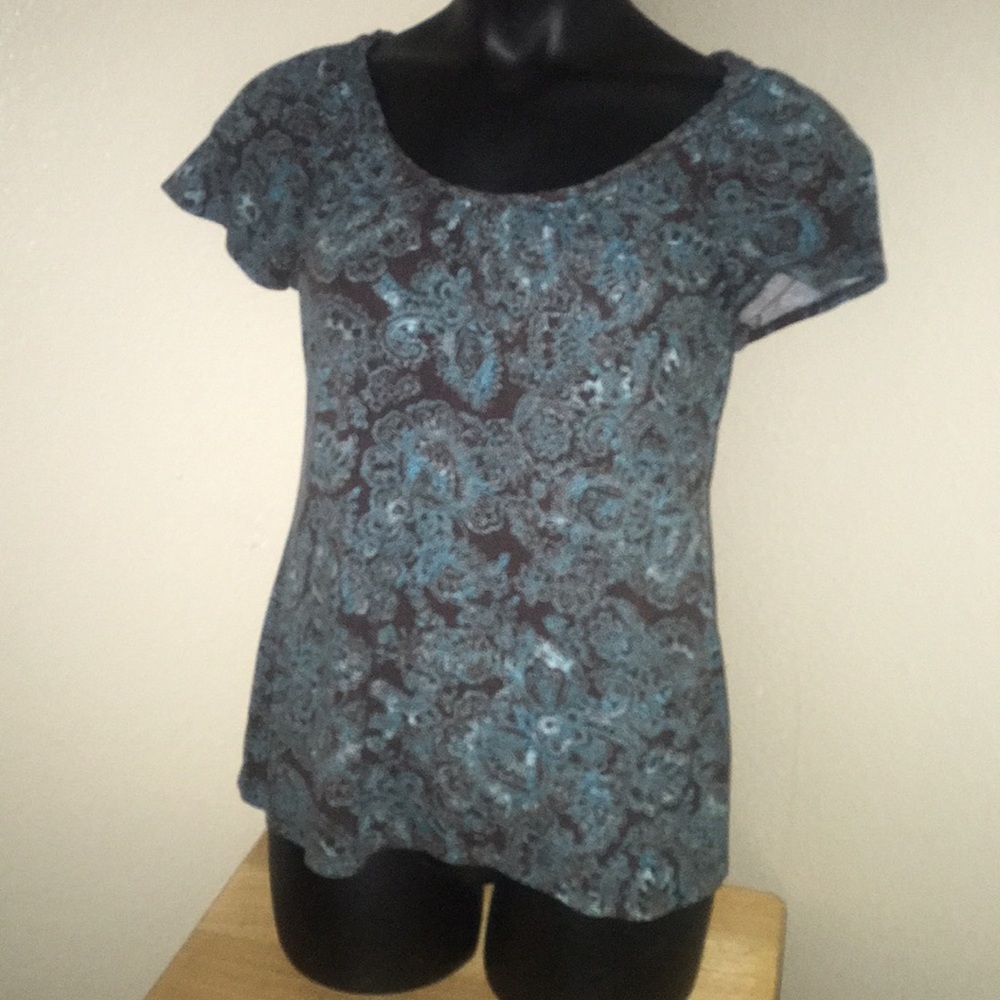 Brown & Turquoise Top